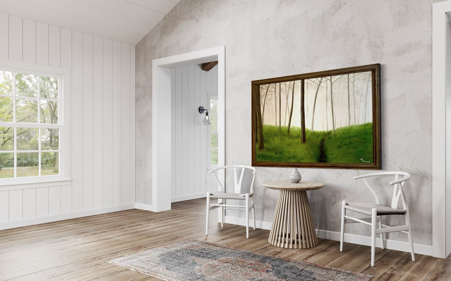 Tranquil Path: Oil on Canvas