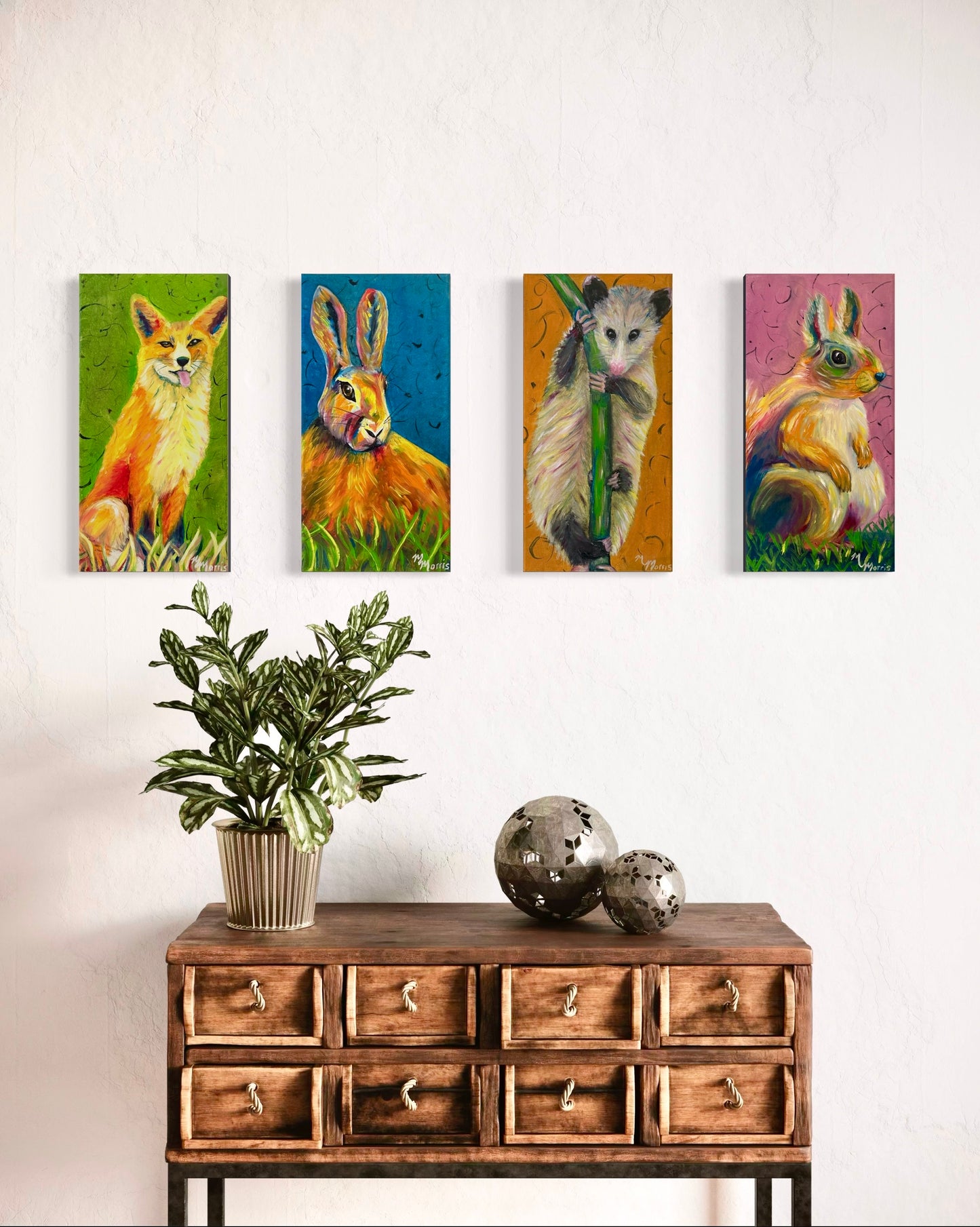 Fox: Oil on Canvas Painting