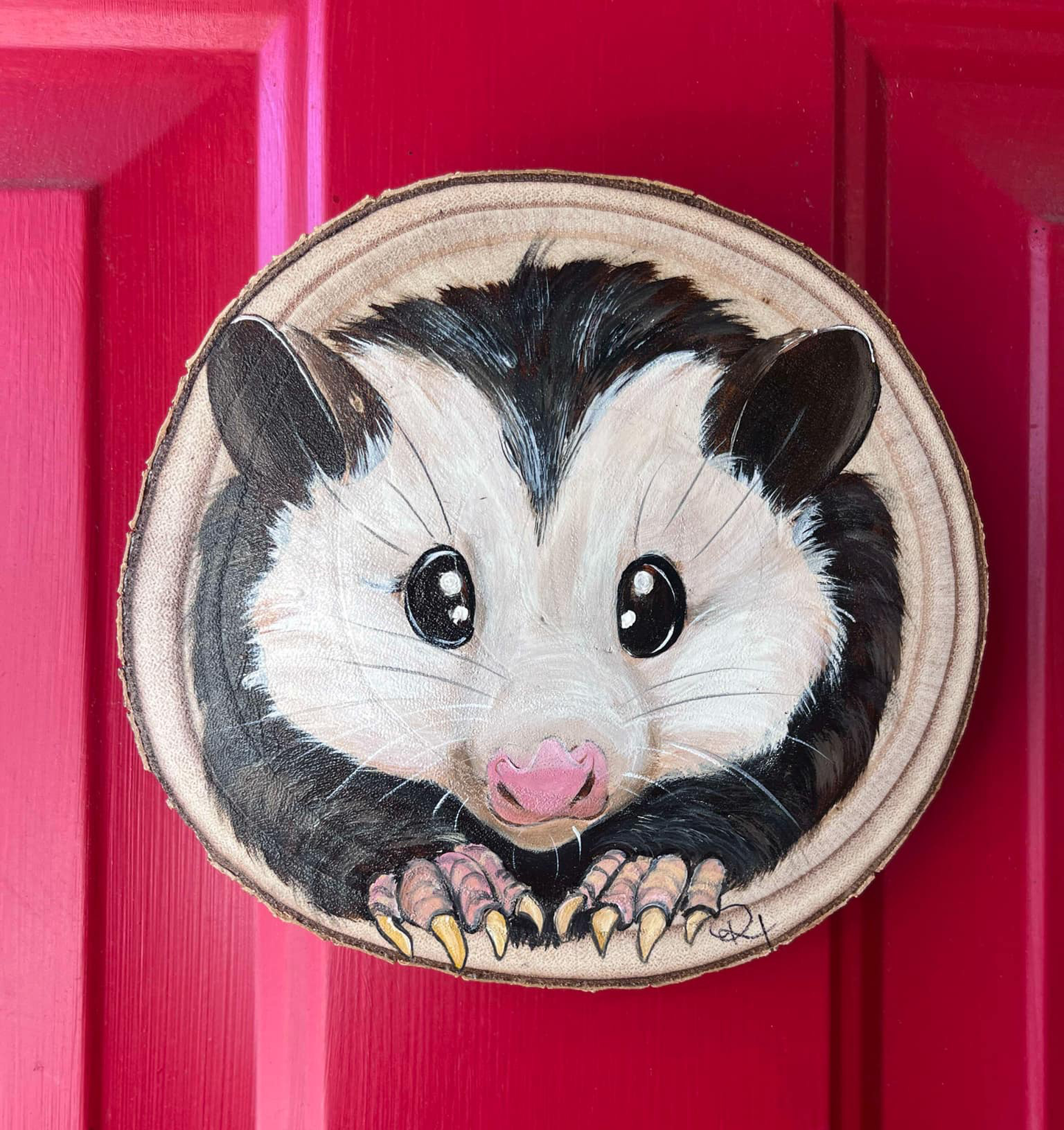 Opossum: Acrylic on Wood