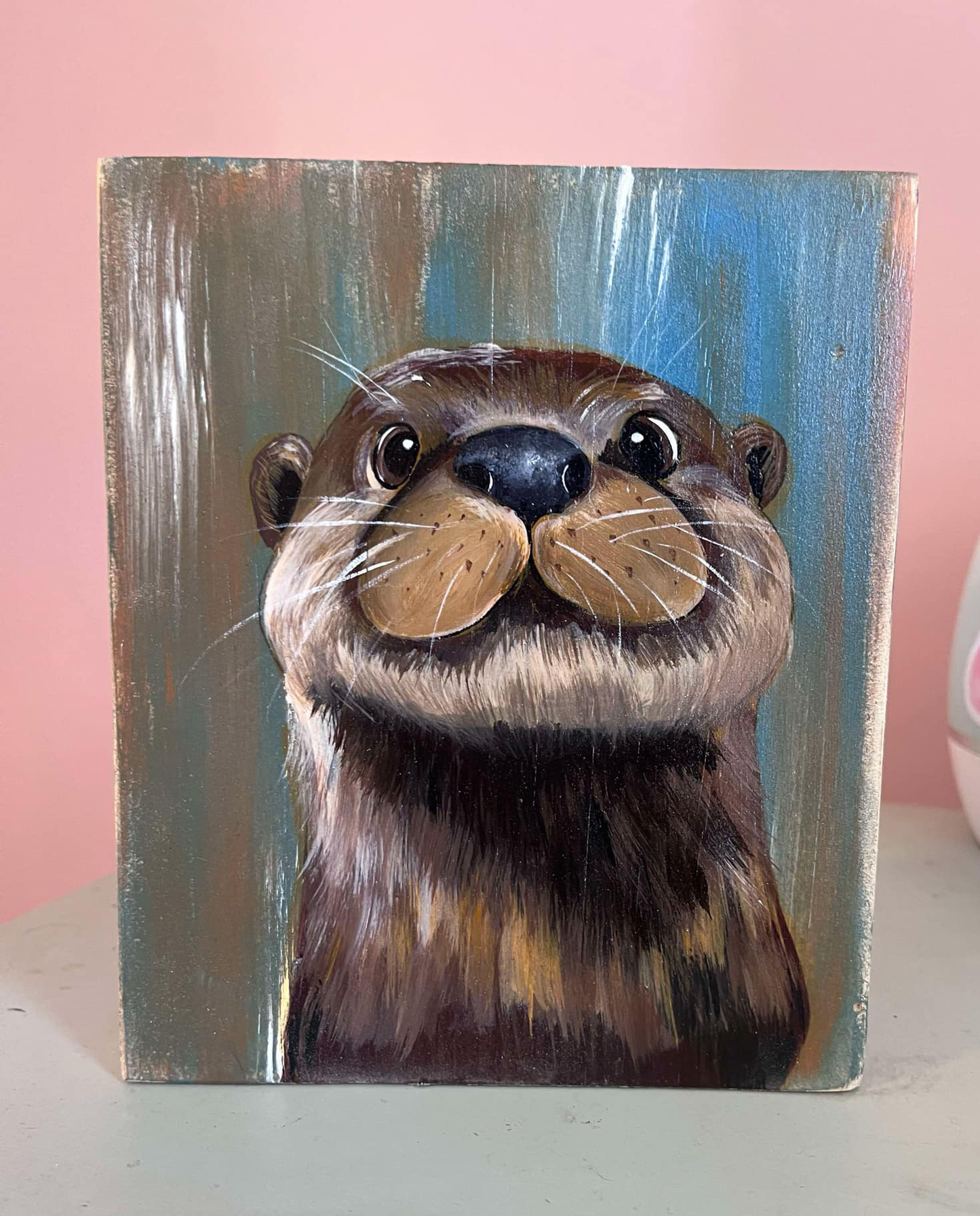 Otter: Acrylic on Wood