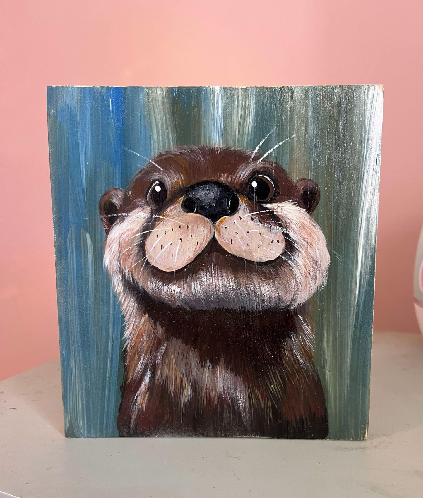 Otter: Acrylic on Wood