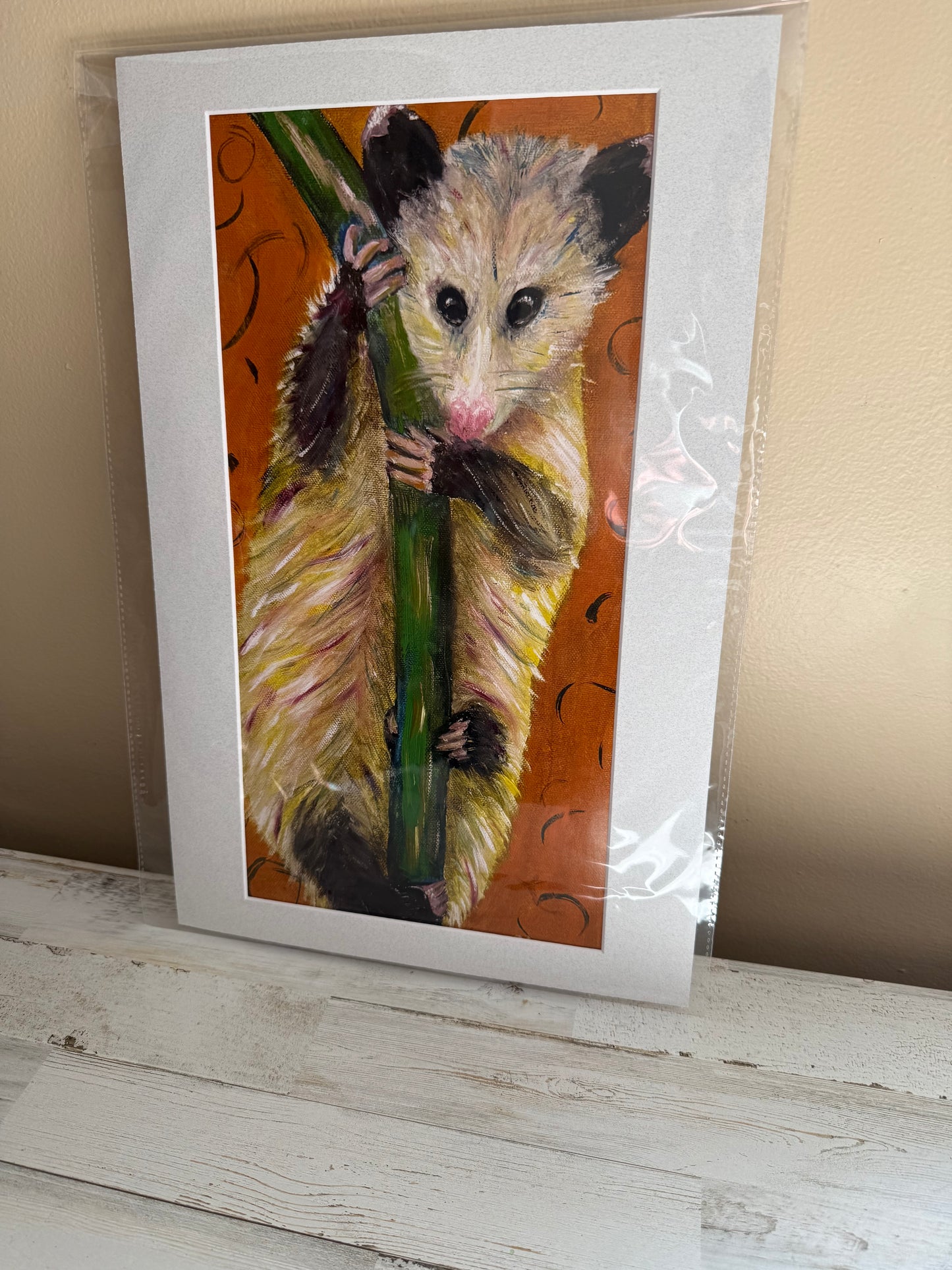 Opossum: Oil on Canvas Painting