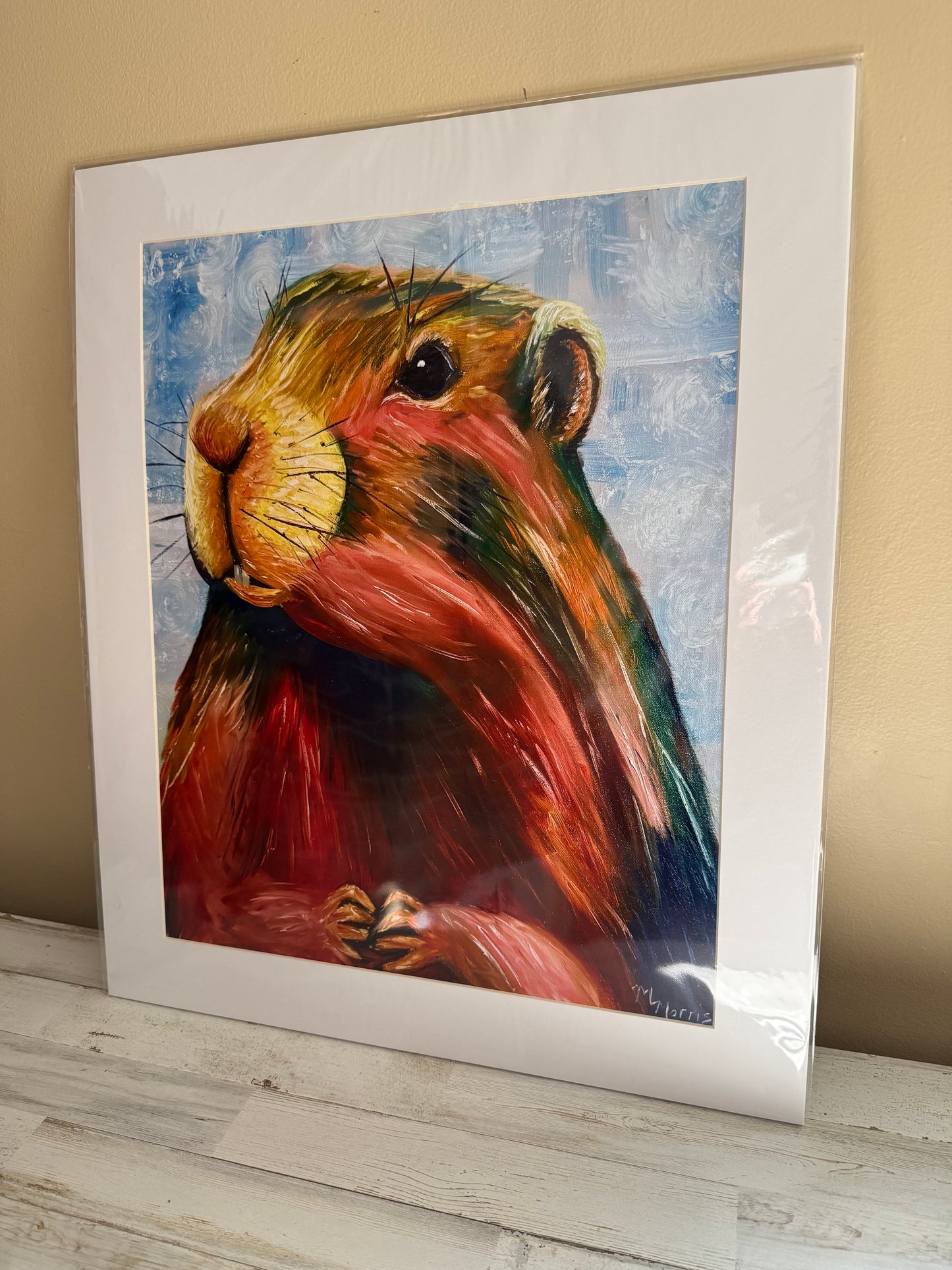 Groundhog: Oil on Canvas Painting