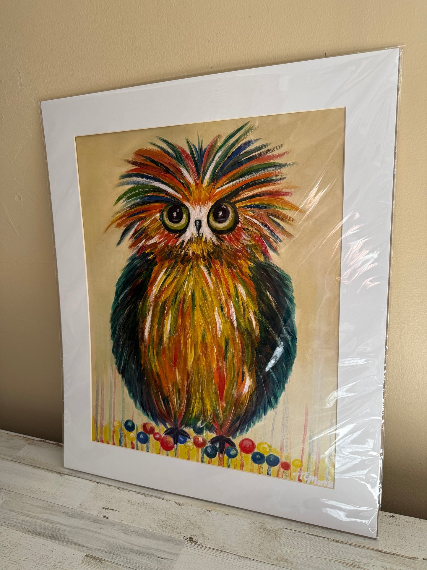 Owl: Oil on Canvas Painting